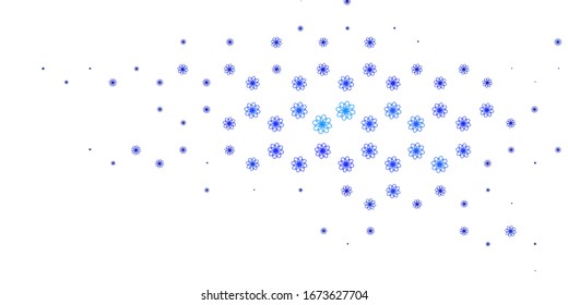 Light BLUE vector background with bent lines. Colorful illustration in abstract style with bent lines. Pattern for websites, landing pages.