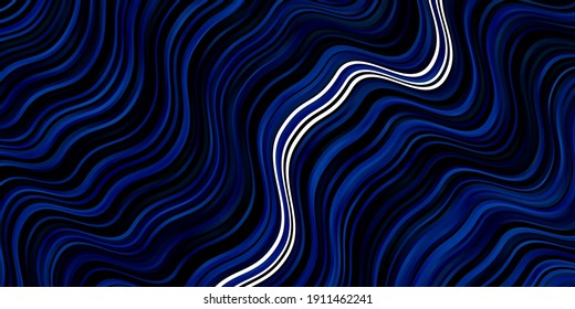 Light BLUE vector background with bent lines. Illustration in abstract style with gradient curved.  Pattern for websites, landing pages.