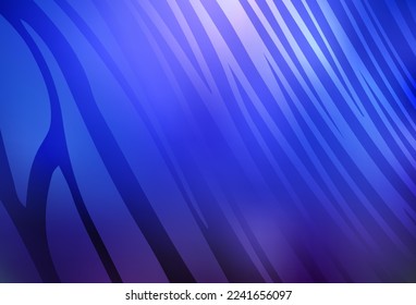 Light BLUE vector background with bent lines. Brand new colorful illustration in curved style. Best design for your business.