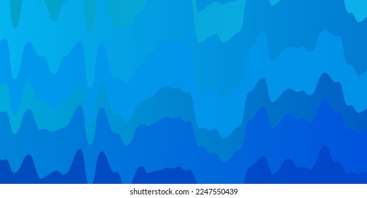 Light BLUE vector background with bent lines. Colorful illustration with curved lines. Template for cellphones.