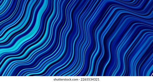 Light BLUE vector background with bent lines. Abstract gradient illustration with wry lines. Design for your business promotion.