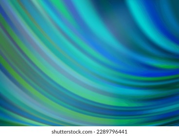 Light BLUE vector background with bent lines. A vague circumflex abstract illustration with gradient. A completely new marble design for your business.