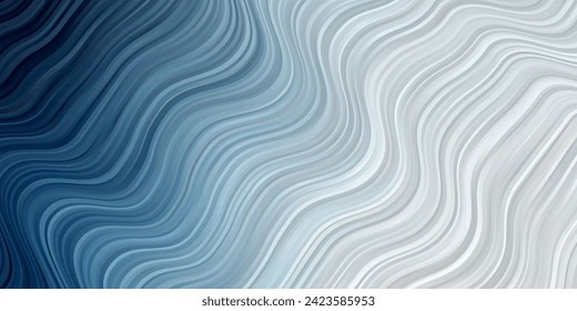 Light BLUE vector background with bent lines. Colorful geometric sample with gradient curves.  Design for your business promotion.