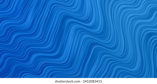 Light BLUE vector background with bent lines. Gradient illustration in simple style with bows. Pattern for commercials, ads.