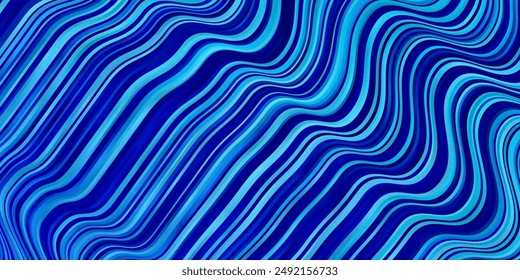 Light BLUE vector background with bent lines. Colorful illustration in abstract style with bent lines. Template for cellphones.