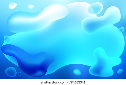 Light BLUE vector background with bent lines. Colorful abstract illustration with gradient lines. New composition for your brand book.
