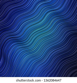 Light BLUE vector background with bows. Bright illustration with gradient circular arcs. Pattern for commercials, ads.