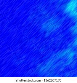 Light BLUE vector background with bows. Bright sample with colorful bent lines, shapes. Template for cellphones.