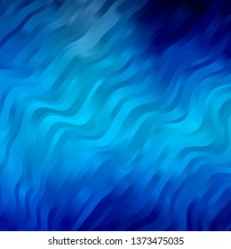 Light BLUE vector background with bows. Colorful illustration with curved lines. Design for your business promotion.