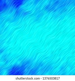 Light BLUE vector background with bows. Bright sample with colorful bent lines, shapes. Pattern for websites, landing pages.