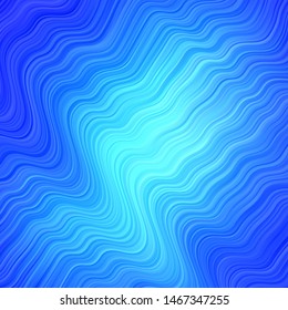 Light BLUE vector background with bows. Bright illustration with gradient circular arcs. Pattern for booklets, leaflets.