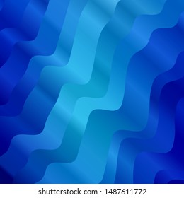 Light BLUE vector background with bows. Colorful illustration in circular style with lines. Template for cellphones.
