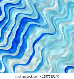 Light BLUE vector background with bows. Bright illustration with gradient circular arcs. Template for your UI design.