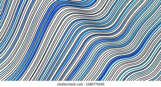Light BLUE vector background with bows. Colorful illustration in circular style with lines. Template for cellphones.