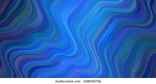 Light BLUE vector background with bows. Colorful illustration in abstract style with bent lines. Smart design for your promotions.