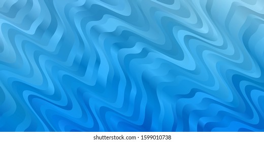 Light BLUE vector background with bows. Colorful illustration in abstract style with bent lines. Design for your business promotion.