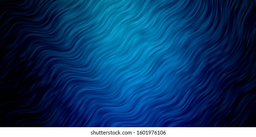 Light BLUE vector background with bows. Colorful illustration with curved lines. Pattern for websites, landing pages.