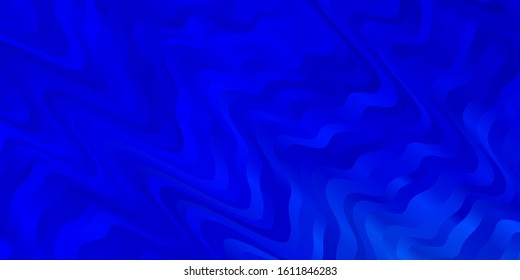 Light BLUE vector background with bows. Colorful illustration in abstract style with bent lines. Pattern for ads, commercials.