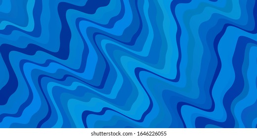 Heller BLAU-Vektorillustration-Hintergrund mit Bögen. Abstrakte Illustration mit bandy Farbverlauf-Linien. Vorlage für Mobiltelefone.