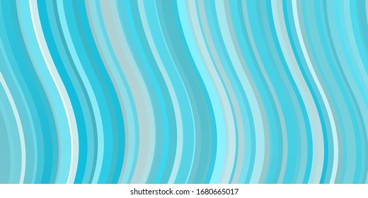 Light BLUE vector background with bows. Colorful illustration with curved lines. Smart design for your promotions.