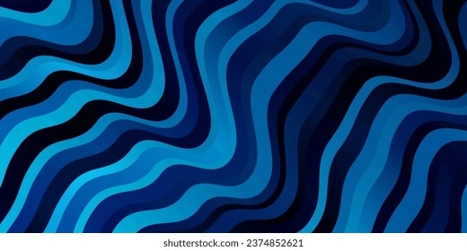 Light BLUE vector background with bows. Abstract illustration with bandy gradient lines. Pattern for commercials, ads.