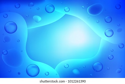 Light BLUE vector background with bubble shapes. Colorful abstract illustration with gradient lines. A new texture for your  ad, booklets, leaflets.