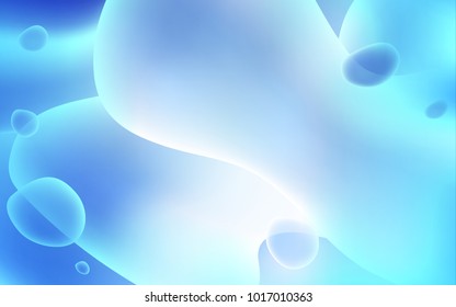 Light BLUE vector background with bubble shapes. Modern gradient abstract illustration with bandy lines. The elegant pattern for brand book.