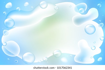 Light BLUE vector background with bubble shapes. Shining illustration, which consist of blurred lines, circles. Brand-new design for your ads, poster, banner.
