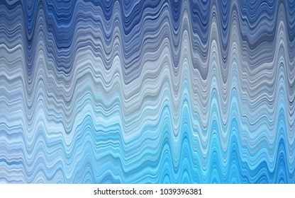 Light BLUE vector background with bubble shapes. Modern gradient abstract illustration with bandy lines. Marble design for your web site.