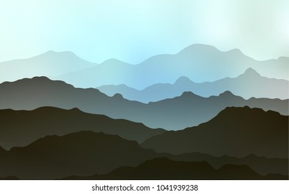 Light BLUE vector background with bubble shapes. Creative illustration in halftone mountain style with gradient. Brand-new design for your ads, poster, banner.