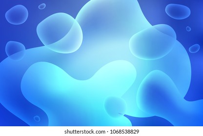 Light BLUE vector background with bubble shapes. A sample with blurred bubble shapes. A completely new memphis design for your business.