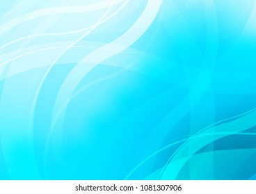 Light BLUE vector background with bubble shapes. Blurred geometric sample with gradient bubbles.  The elegant pattern for brand book.