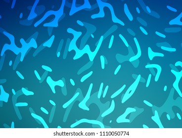 Light BLUE vector background with bubble shapes. Modern gradient abstract illustration with bandy lines. Brand new design for your ads, poster, banner.