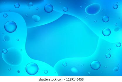 Light BLUE vector background with bubble shapes. A vague circumflex abstract illustration with gradient. Textured wave pattern for backgrounds.