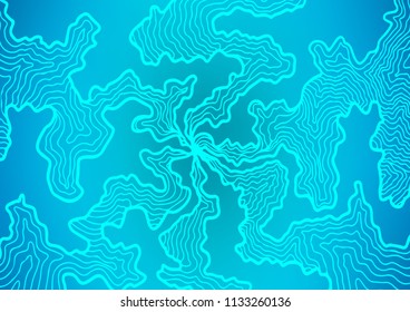 Light BLUE vector background with bubble shapes. Modern gradient abstract illustration with bandy lines. Marble design for your web site.