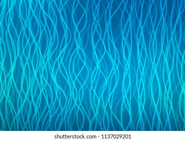 Light BLUE vector background with bubble shapes. Glitter abstract illustration with wry lines. The template for cell phone backgrounds.