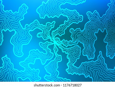 Light BLUE vector background with bubble shapes. Colorful abstract illustration with gradient lines. Textured wave pattern for backgrounds.