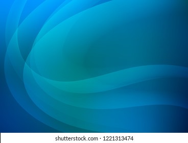 Light BLUE vector background with bubble shapes. A vague circumflex abstract illustration with gradient. A completely new marble design for your business.