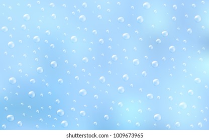 Light BLUE vector background with bubbles. Beautiful colored illustration with blurred circles in nature style. Completely new template for your brand book.