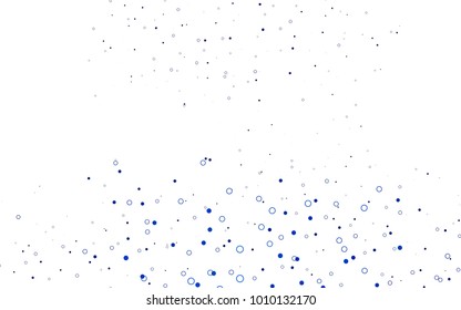 Light BLUE vector  background with bubbles. Illustration with set of shining colorful abstract circles. The pattern can be used for beautiful websites.
