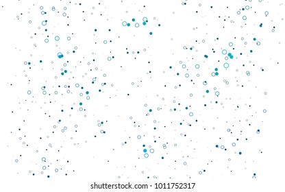 Light BLUE vector  background with bubbles. Glitter abstract illustration with blurred drops of rain. The pattern can be used for aqua ad, booklets.