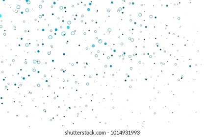 Light BLUE vector  background with bubbles. Glitter abstract illustration with blurred drops of rain. The pattern can be used for ads, leaflets of liquid.