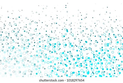 Light BLUE vector  background with bubbles. Abstract illustration with colored bubbles in nature style. The pattern can be used for beautiful websites.