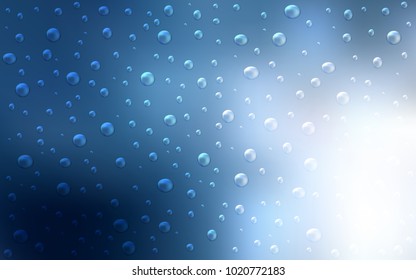 Light BLUE vector background with bubbles. Abstract illustration with colored bubbles in nature style. Completely new template for your brand book.