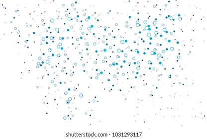 Light BLUE vector  background with bubbles. Illustration with set of shining colorful abstract circles. Completely new template for your brand book.