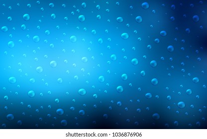 Light BLUE vector background with bubbles. Abstract illustration with colored bubbles in nature style. Completely new template for your brand book.