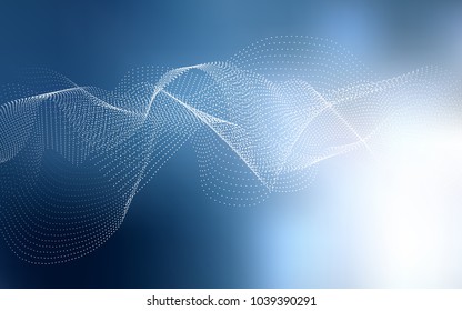 Light BLUE vector background with bubbles. Blurred bubbles on abstract background with colorful gradient. The pattern can be used for ads, leaflets of liquid.