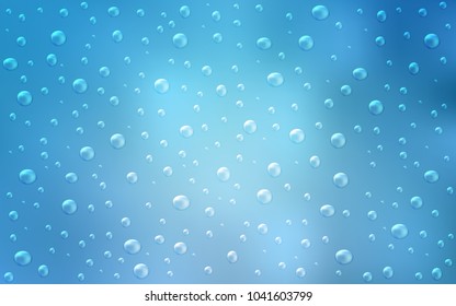 Light BLUE vector background with bubbles. Beautiful colored illustration with blurred circles in nature style. Beautiful design for your business natural advert.