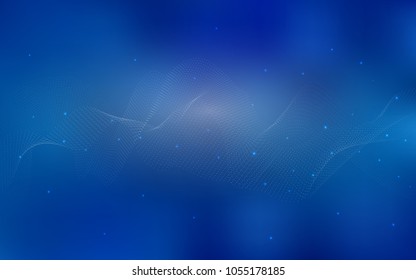 Light BLUE vector background with bubbles. Beautiful colored illustration with blurred circles in nature style. The pattern can be used for aqua ad, booklets.