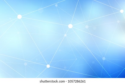 Light BLUE vector background with bubbles, lines. Decorative design in abstract style with triangle structure. Pattern can be used for beautiful websites.